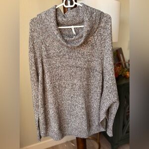 Leo & Nicole Womens XXL heather cowl neck Zaryn poncho sweater